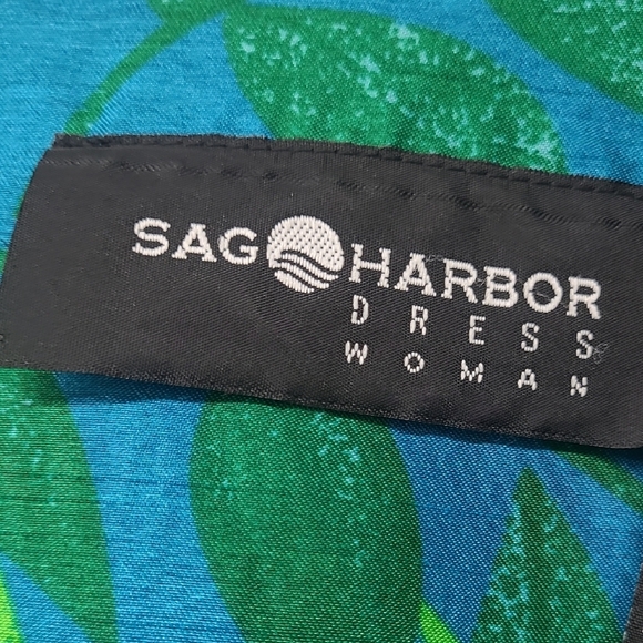 2 Piece Matching Set Capri Tank Top Tropical Palm Print Royal Blue Green Resort - Picture 2 of 16